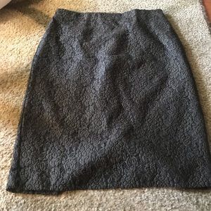 Green lace pencil skirt